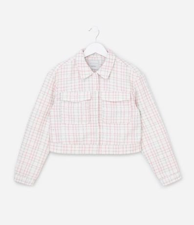 Campera Infantil en Tweed con Bolsillos Delanteros – Talle 5 a 14 años