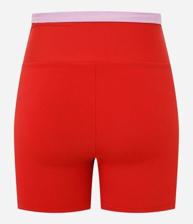 Bermuda Crossfiteira Deportiva en Microfibra con Cintura Contrastante 7