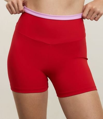 Bermuda Crossfiteira Deportiva en Microfibra con Cintura Contrastante 2