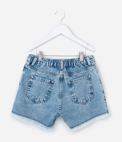 Short Infantil Regular en Jeans con Flor Bordada - Talle 7 a 14  Anos 3
