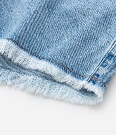 Short Infantil Regular en Jeans con Flor Bordada - Talle 7 a 14  Anos 6