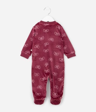 Mono Infantil en Plush con Estampa de Lazos - Talle 0 a 18 meses 3