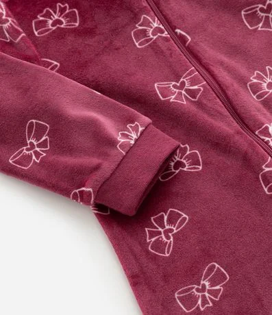 Mono Infantil en Plush con Estampa de Lazos - Talle 0 a 18 meses 5