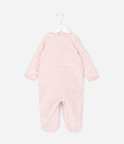 Mono Largo en Fleece con Textura de Corazones - Talle RN a 18 meses 3