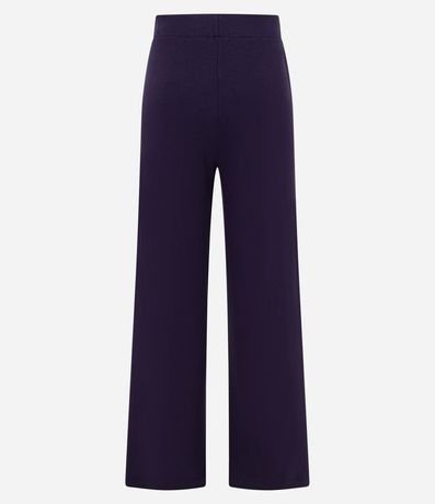 Pantalón Pantalona en Rib con Textura Acanalada y Cintura Elástica 8