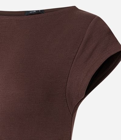 Vestido Largo Canelado en Rib con Encaje 9