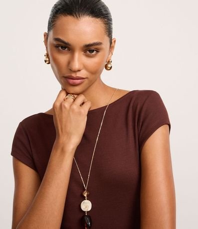 Vestido Largo Canelado en Rib con Encaje 4