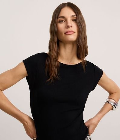 Vestido Largo Canelado en Rib con Encaje 3