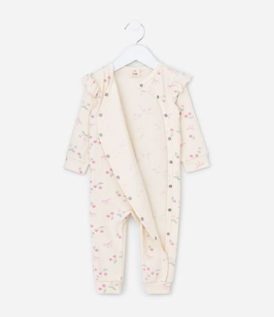 Mono Infantil Manga Larga con Estampa de Cereza – Talle 0 a 18 Meses 2