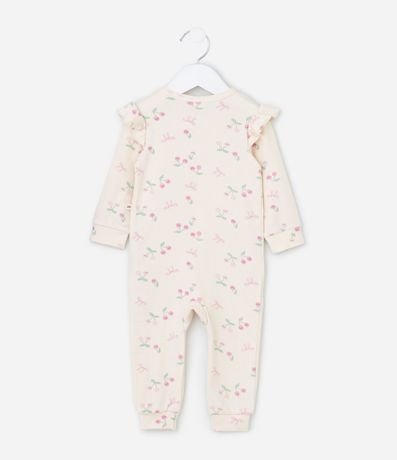 Mono Infantil Manga Larga con Estampa de Cereza – Talle 0 a 18 Meses 3