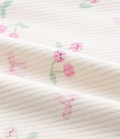 Mono Infantil Manga Larga con Estampa de Cereza – Talle 0 a 18 Meses 4