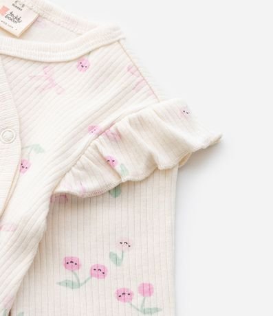 Mono Infantil Manga Larga con Estampa de Cereza – Talle 0 a 18 Meses 5
