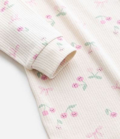 Mono Infantil Manga Larga con Estampa de Cereza – Talle 0 a 18 Meses 6