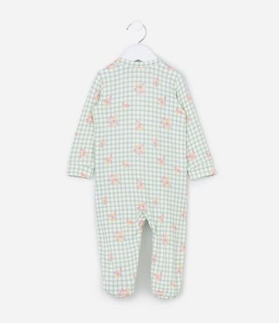 Enterito Infantil en Punto Vichy con Estampado Floral – Talle RN a 18 Meses 3