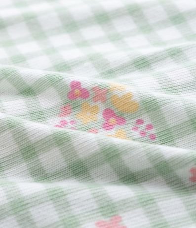 Enterito Infantil en Punto Vichy con Estampado Floral – Talle RN a 18 Meses 4