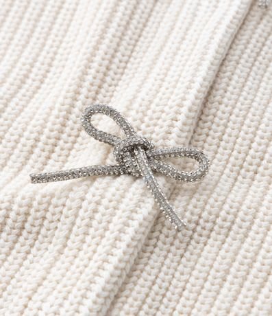 Cardigan Infantil en Punto con Lacitos Brillantes Delanteros – Talle 5 a 14 años 6