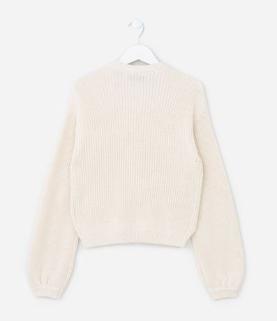 Cardigan Infantil en Punto con Lacitos Brillantes Delanteros – Talle 5 a 14 años 2