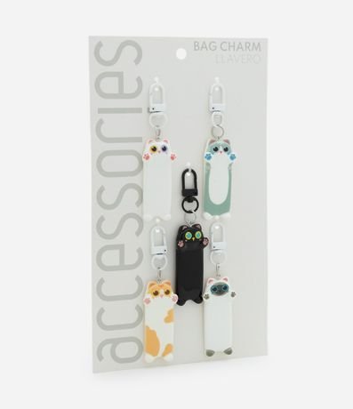 Kit 05 LLaveros en Resina de Gatitos 4