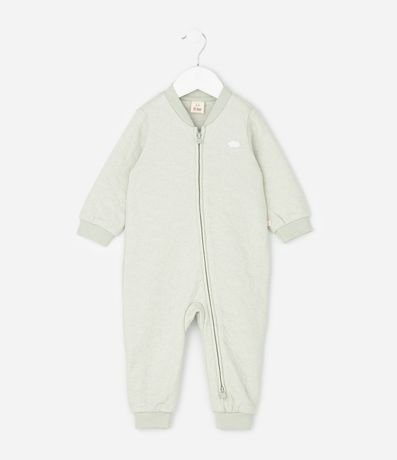 Mono Infantil en Capitoneada con Nubes Bordadas – Talle RN a 18 Meses 2