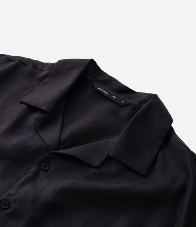 Camisa Boxy en Puro Lino con Cuello Bowling 9