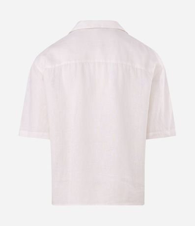 Camisa Boxy en Puro Lino con Cuello Bowling 8