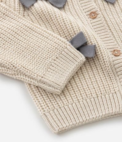 Cardigan Infantil en Punto con Lacitos Aplicados – Talle RN a 18 Meses 5