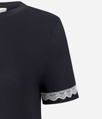 Pijama Largo en Viscosa con Encaje y Pantalón Capri 6