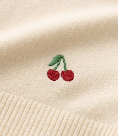 Cardigan Infantil en Punto con Bordado de Cereza – Talle 5 a 14 años 5