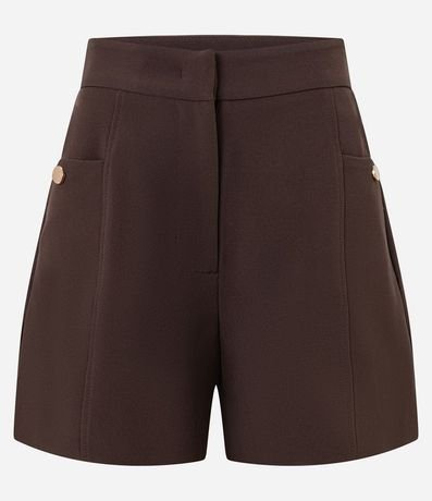 Short Sastre Cintura Alta con Bolsillos Laterales 4