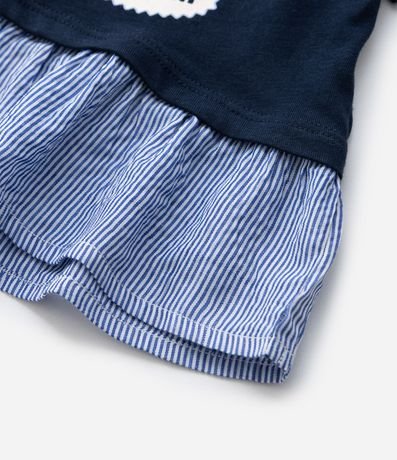 Remera Infantil con Estampa de Panquecas y Ruedo Rayado - Talle 1 a 6 años 5