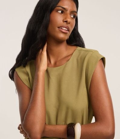 Vestido Evasê Midi en Viscolino con Cinturón Cuerda 3