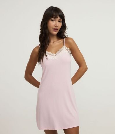 Camisolabretel Fino en Rib con Detalle de Encaje