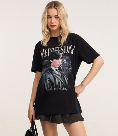 Remera en Algodón con Estampa Wednesday 2