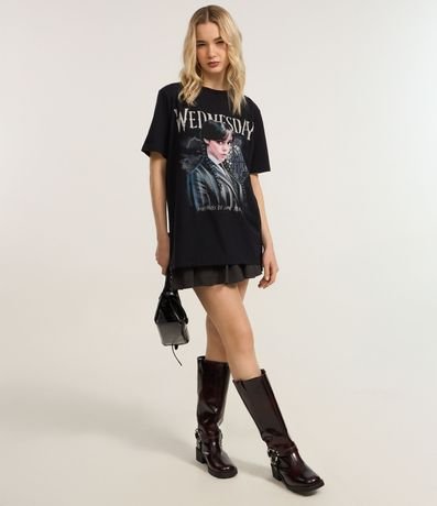 Remera en Algodón con Estampa Wednesday 3