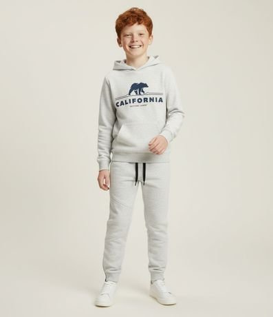 Saco Infantil en Algodón con Capucha y Estampa California - Talle 5 A 14 años 1