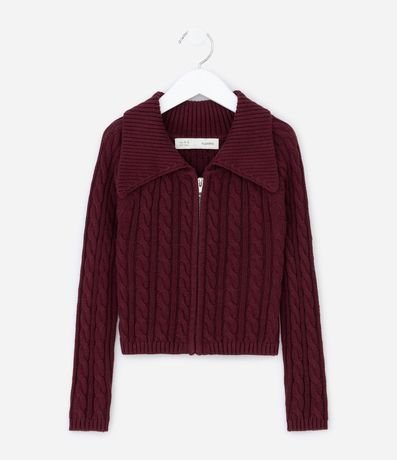 Suéter Infantil en efecto Punto con Cremallera – Talle 5 a 14 años 2