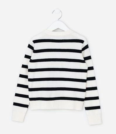 Cardigan Infantil en Punto Listrado con Modelo Ajustado – Talle 5 a 14 años 3