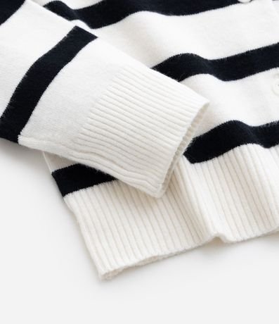 Cardigan Infantil en Punto Listrado con Modelo Ajustado – Talle 5 a 14 años 5