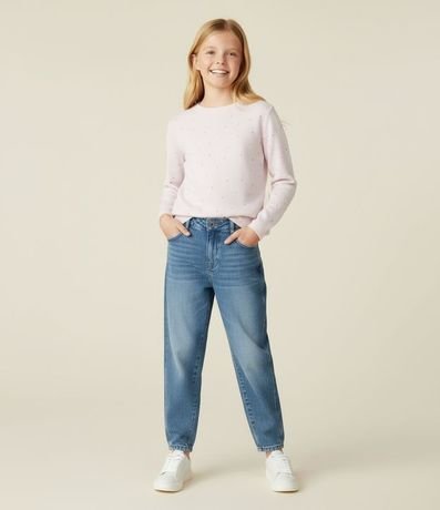 Saco Infantil en Punto con Aplicaciones Brillantes – Talle 5 a 14 años