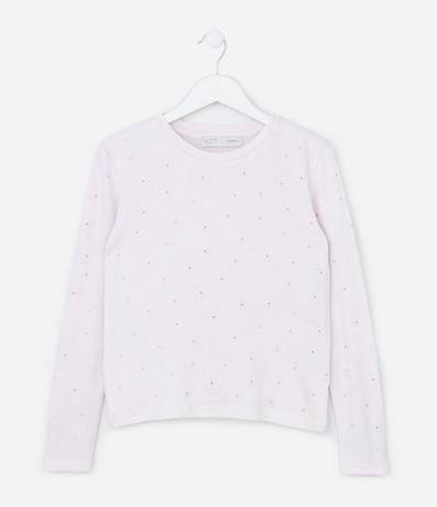 Saco Infantil en Punto con Aplicaciones Brillantes – Talle 5 a 14 años