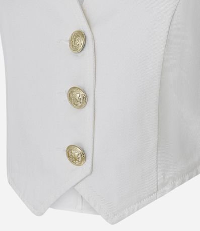 Chaleco en Sarga con Botones de Escudo y Pences 6