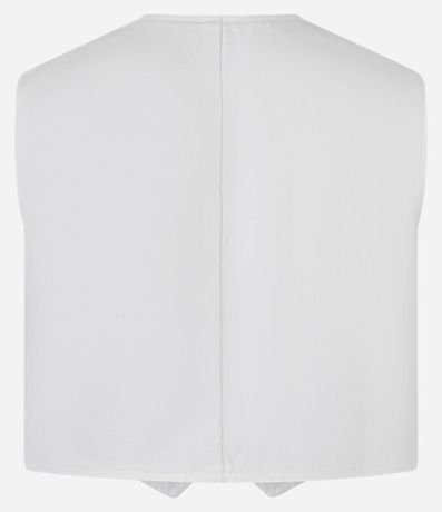 Chaleco en Sarga con Botones de Escudo y Pences 7