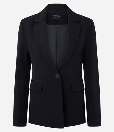 Blazer Acinturado en Sastre con Bolsillos 4