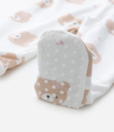 Mono Infantil en Peach Touch con Estampa de Osita - Talle RN a 18 meses 5
