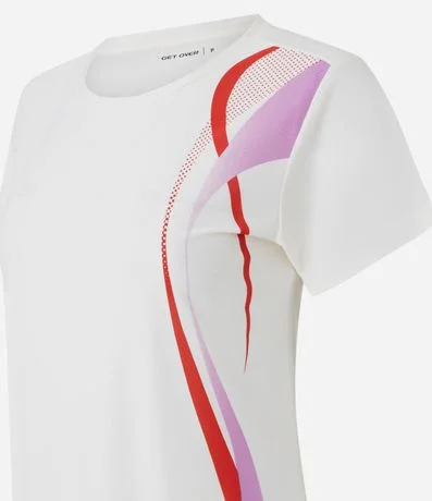 Remera Deportiva en Helanca con Estampa de Ondas Verticales 6