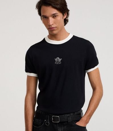 Remera Baby Tee en Algodón con Mini Icono de Ángel