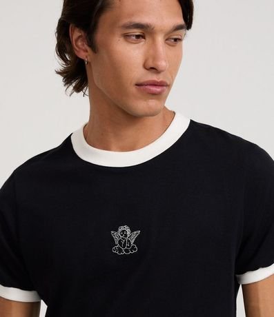 Remera Baby Tee en Algodón con Mini Icono de Ángel 3