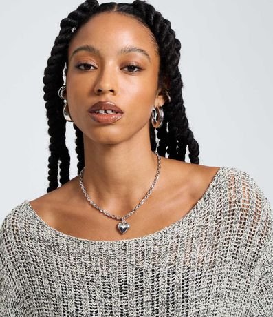 Blusa Femenina en Tricot con Textura y Efecto Calado 3