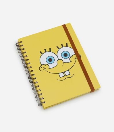 Cuaderno en Papel con Elástico y Estampa Bob Esponja
