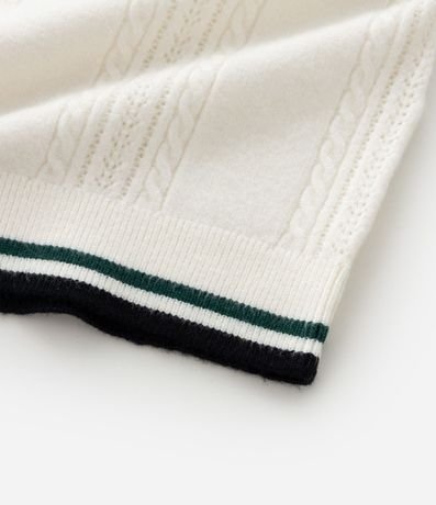 Blusa Infantil en efecto Punto con Cuello Polo y Rayas Contrastantes – Talle 5 a 14 años 5